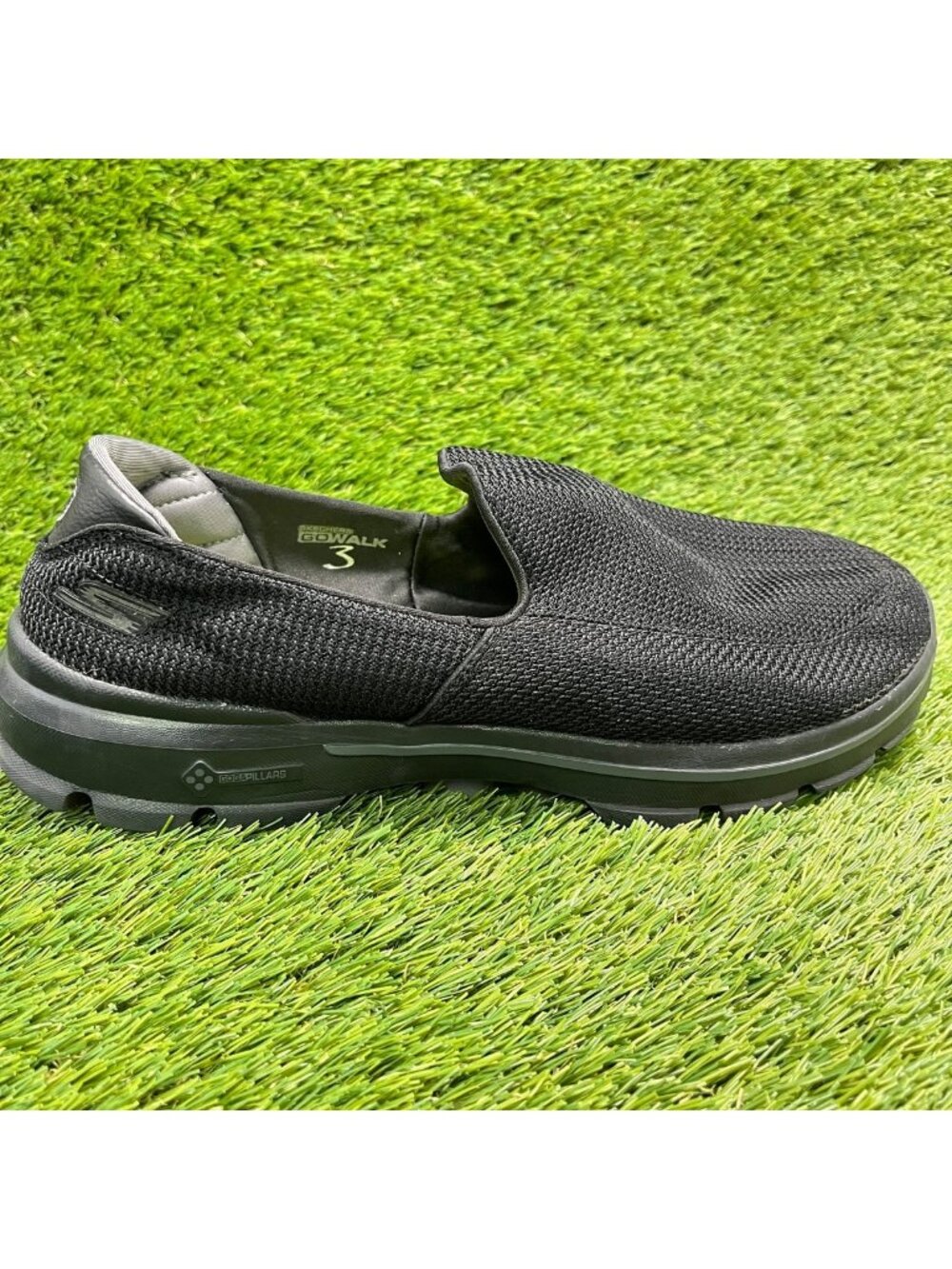 Skechers Go Walk 3 Mens Size 11.5EE Black Casual Walking Slip On Shoes Sneakers